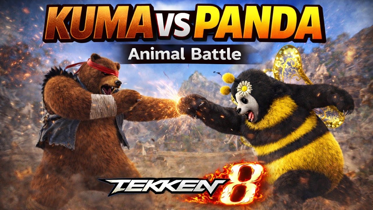 KUMA vs PANDA Animal Battle 🔥 | Tekken 8 gameplay 