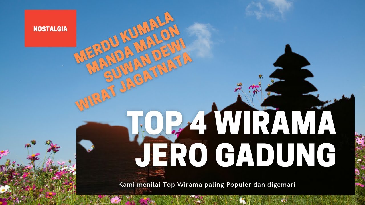 Jero Gadung Iringan Gender Wayang - Merdu Kumala, Manda Malon, Suwan Dewi, Wirat Jagatnata