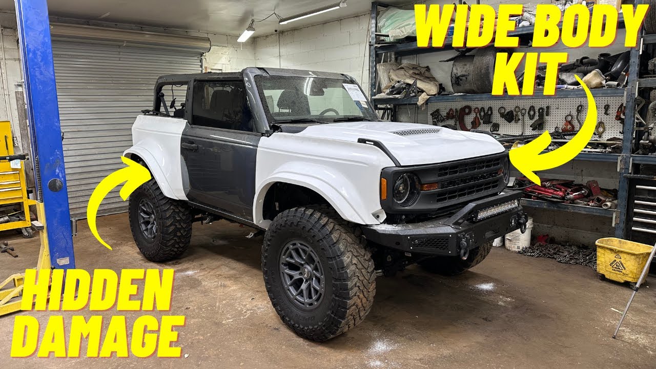 REBUILDING WRECKED 2022 FORD BRONCO WIDE BODY KIT & BIGGER TIRES