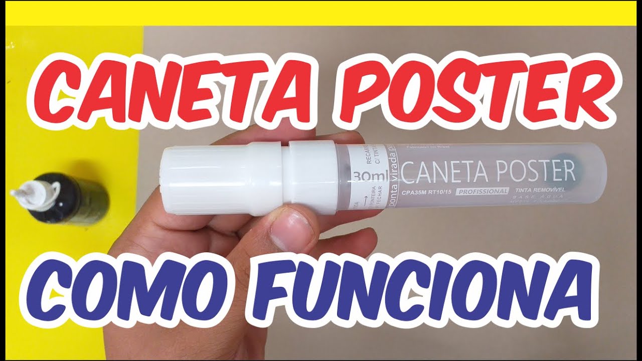 Caneta poster como funciona (testando 10/15)