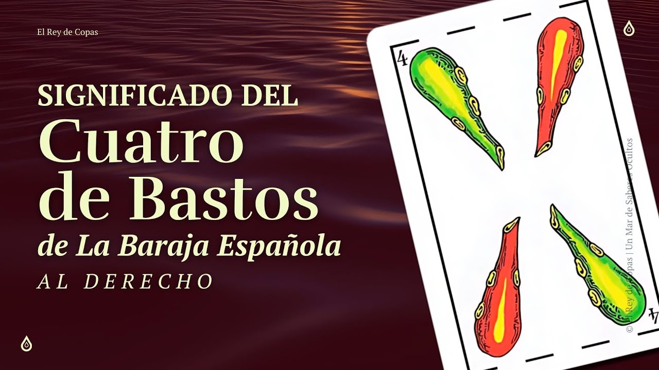 Significado Cuatro de Bastos Baraja Española  | Aprende a leer las #cartasespañolas #16