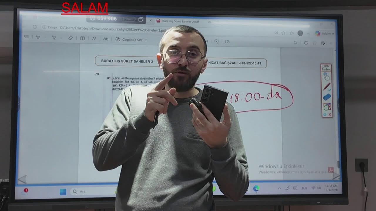 QOŞUL SAHELERİ ÖYREN 1 SUALIN HAZIR
