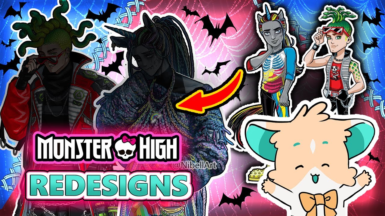 HI I'M BACK!  time to redesign Duece and Neighthan from MONSTER HIGH :- )