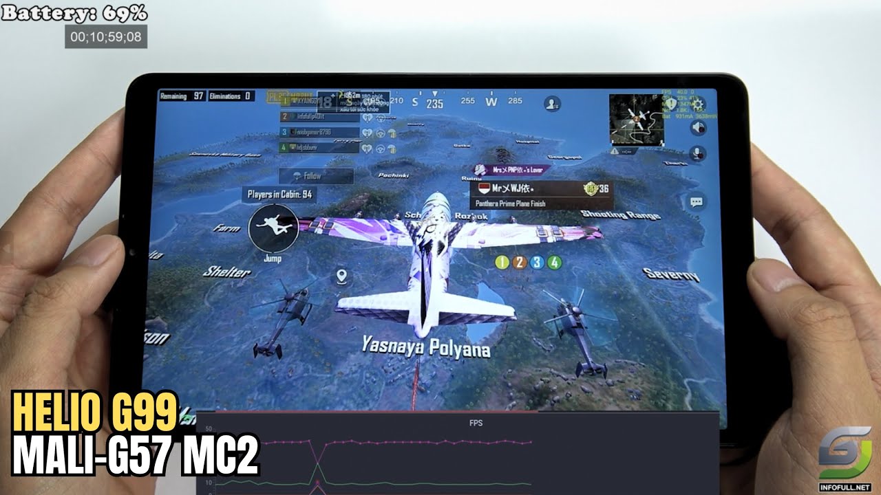 Samsung Galaxy Tab A9 test game PUBG Mobile
