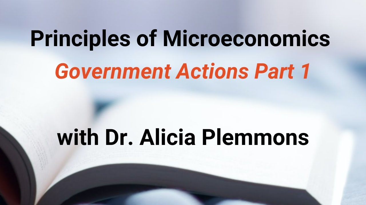 ECON 112 Ch 6 Part 1: Government Actions