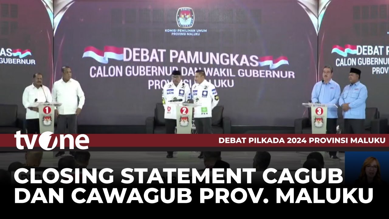 Pernyataan Penutup Debat Pamungkas Provinsi Maluku Tahun 2024 | Debat Pilkada tvOne