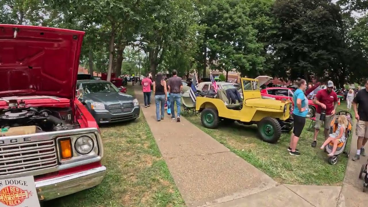 #4K. #WalkingTour. Hot Summer Nights Car Cruise Beaver, PA Tour the 7th Largest in USA Part 1 of 11