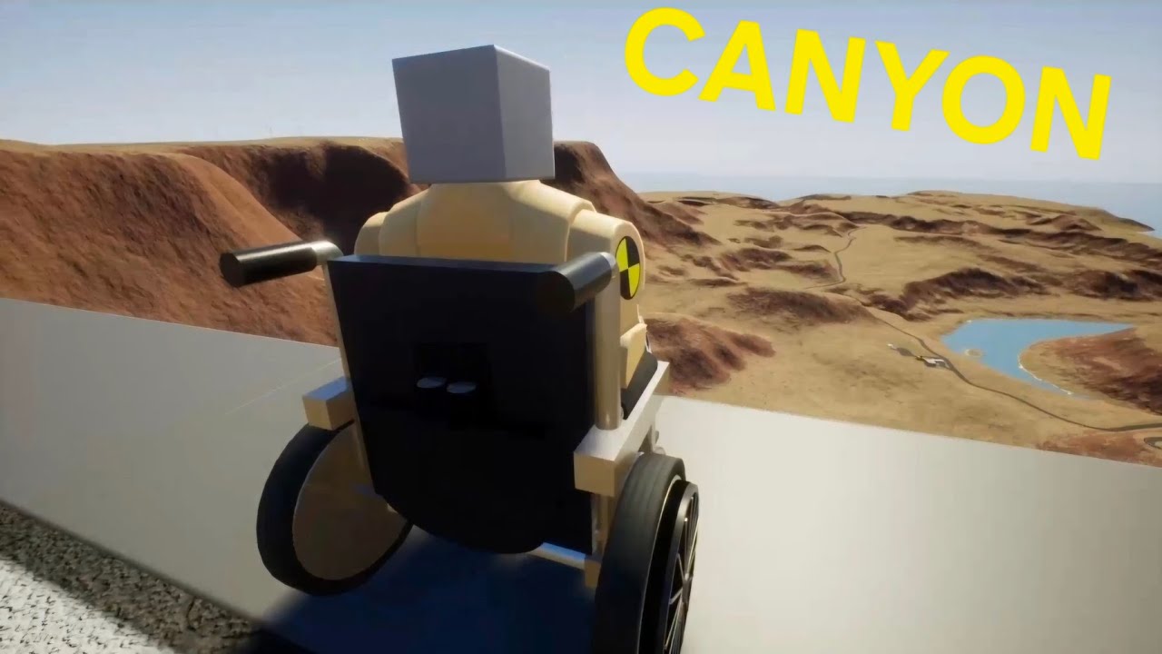 WHEELCHAIR VS Desert CANYON | Brick Rigs