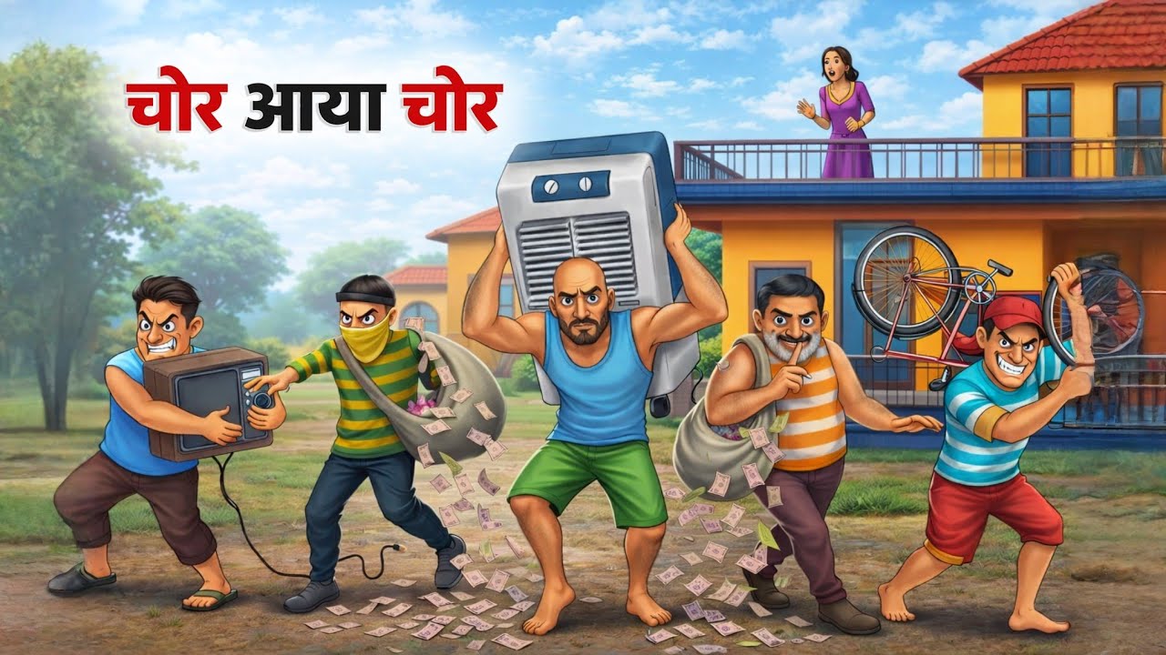 चोर आया | CHOR AAYA | अक्ल से पैदल  | AKAL SE PAIDAL  | HINDI KAHANIYA | HINDI STORIES 😅