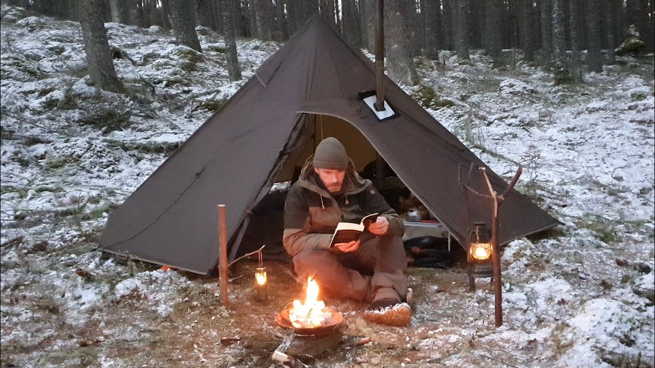 Winter Hot Tenting In The OneTigris Iron Wall Tent