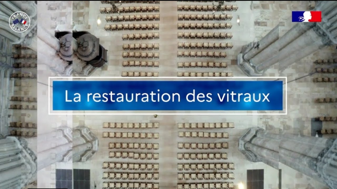 Cathédrale de Reims - restauration du chevet 2022-2023 - Épisode 3 Restauration des vitraux