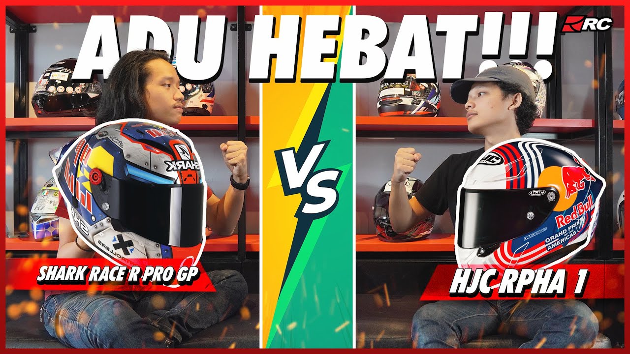 KOMPARASI HELM SHARK RACE R PRO GP VS HJC RPHA 1 ‼️ PERTARUNGAN TOP OF THE LINE HELM PREMIUM🔥