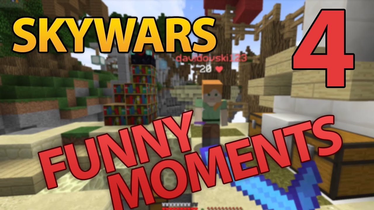 Skywars Funny Moments #4 - Hypixel Skywars - Minecraft // defib