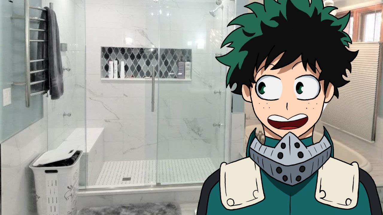 [ASMR] Deku invades your privacy during your shower to show you All Might figurines