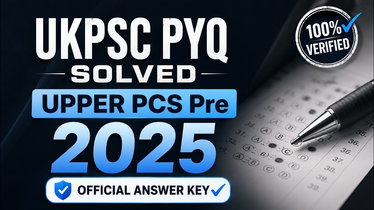 UKPSC PYQ | PRELIMS | UPPER PCS | 2025| UTTARAKHAND | LOWER PCS | RO | ARO | ACF | FRO | UKSSSC