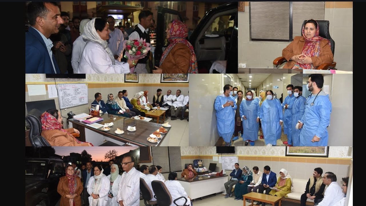 Hon'ble Minister H&ME, Sakeena Masood conducts a surprise inspection of SMHS & SSH Hospital GMC Sgr.
