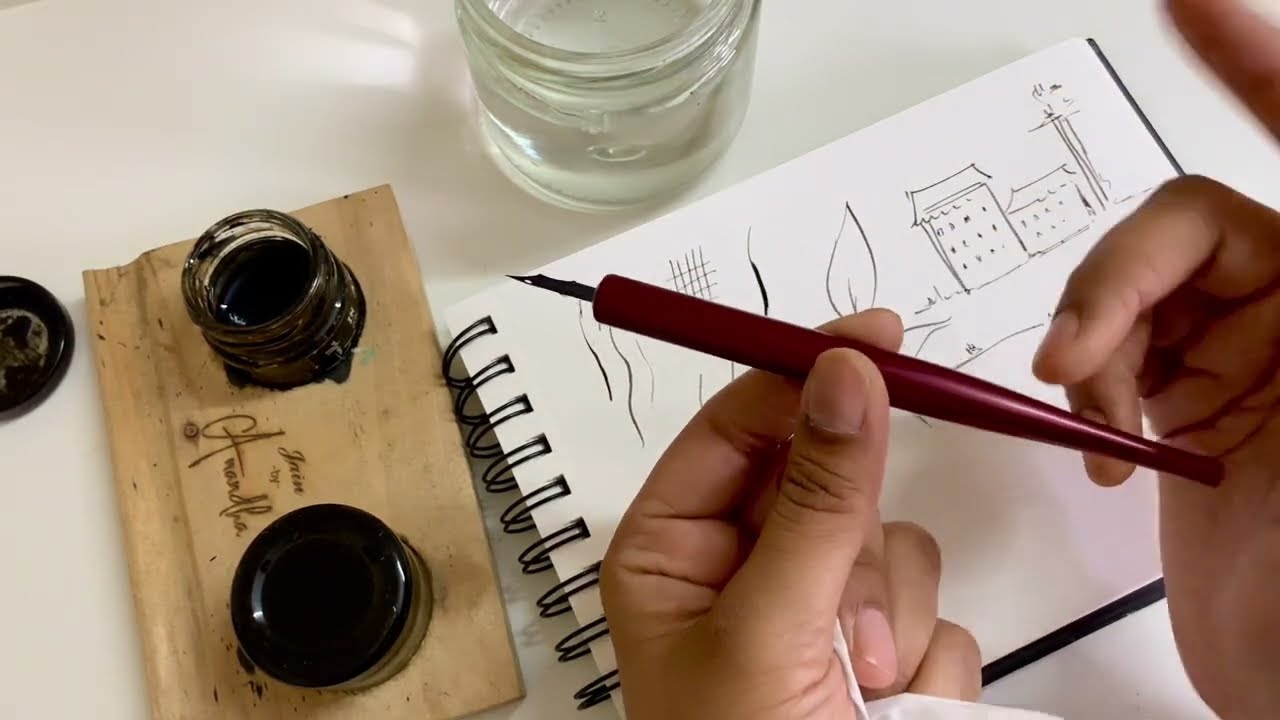How to add a mapping nib in Tachikawa Pen nib holder | Urban sketching art supplies