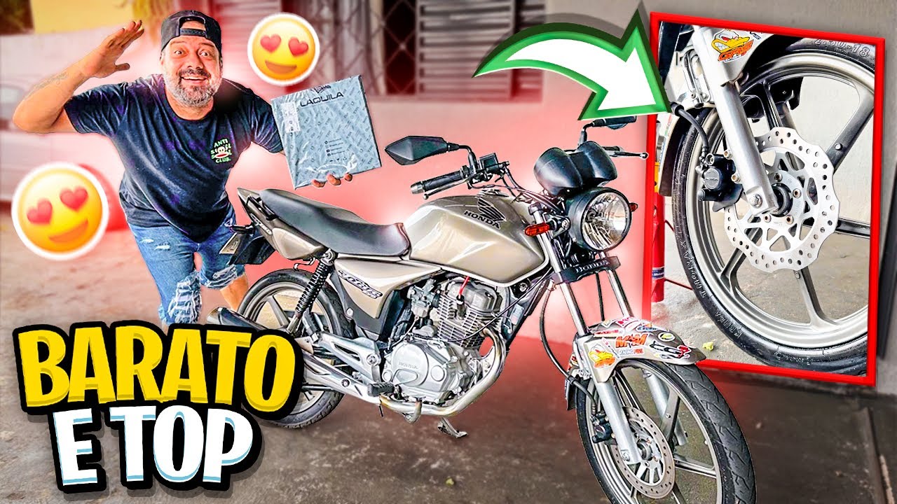 COLOQUEI UM DISCO DE FREIO ESPORTIVO NA TITAN 150 [ ACESS&Oacute;RIO BARATO E TOP ] &lsaquo;&lsaquo; Maycon Arag&atilde;o &rsaquo;&rsaquo;