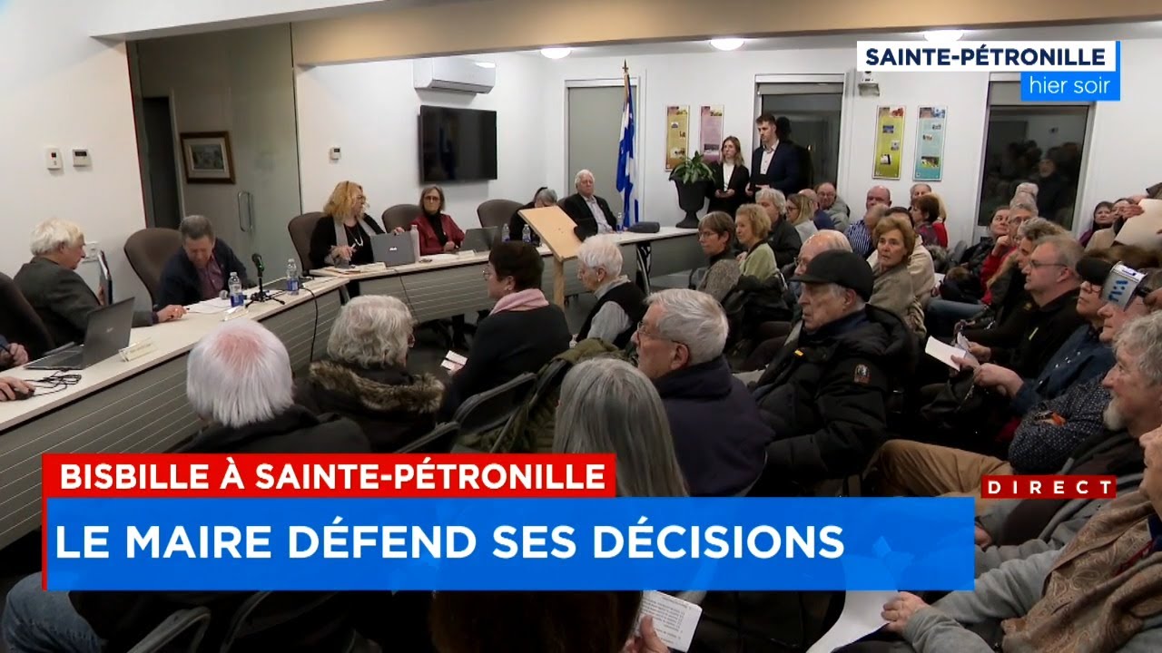 Le maire de Sainte-Pétronille défend ses décisions - Explications 6h