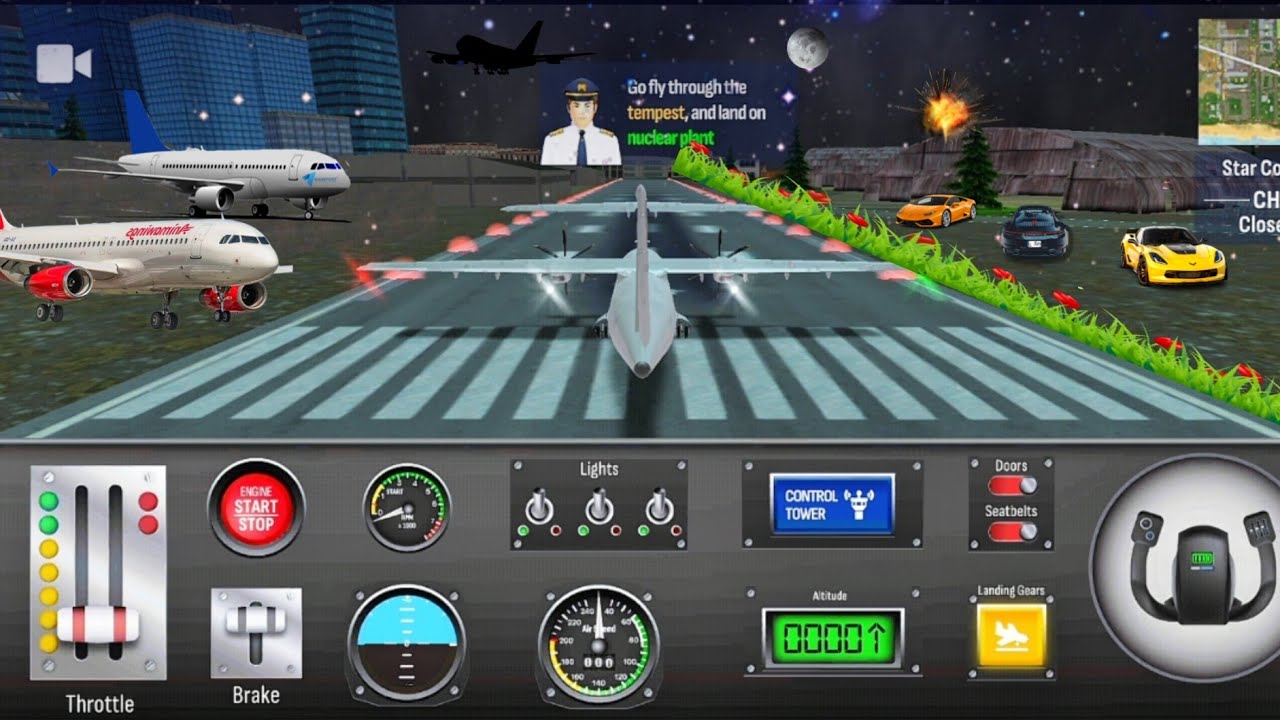 🔥ATR 72 airplane ❎ CESNA 182 ✅ Airplane Mission Complete 🔥 City Airport takeoff 🛫 