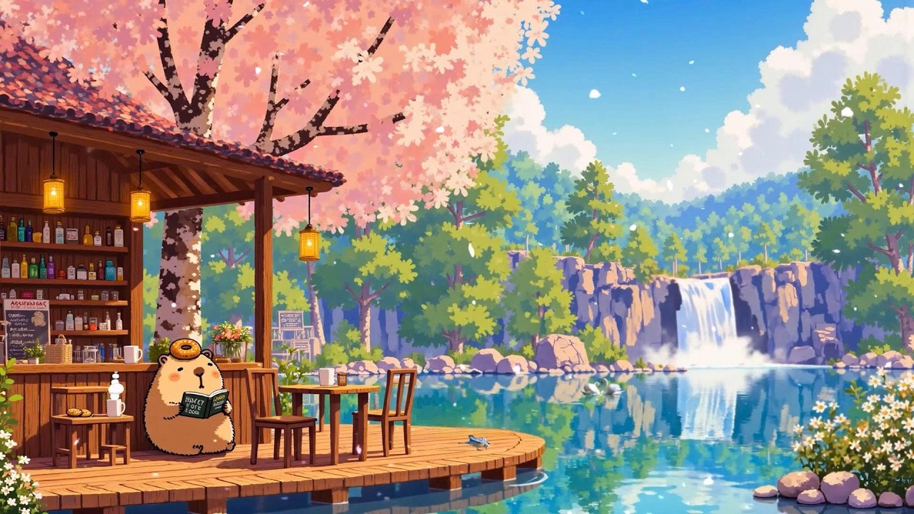 Chill Spring Morning🌺 Cozy Porch Ambience with Smooth Lofi Music🌿Lofi Deep Focus to study/work/relax