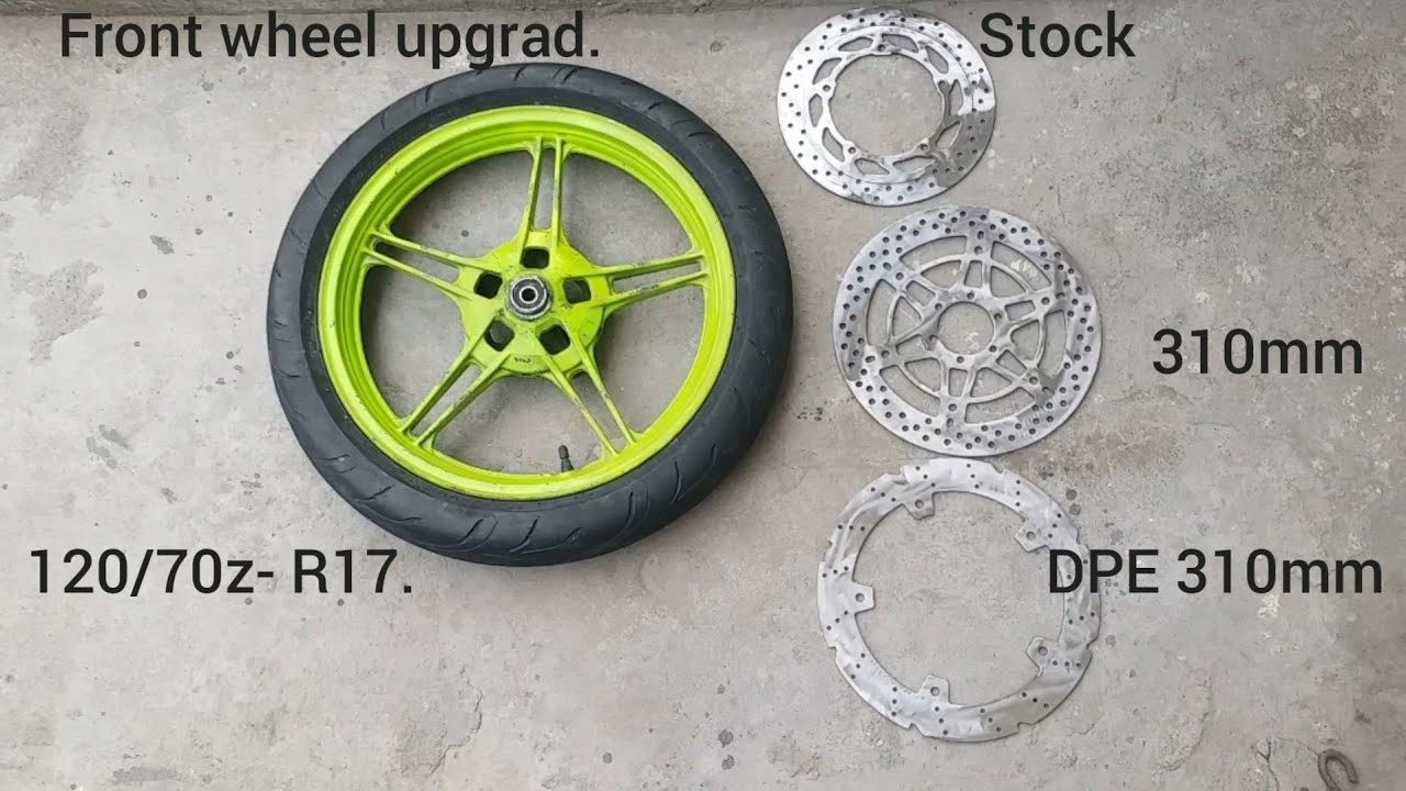 #yamahar15 #v2 #upgrade front wheel ||  310mm Raceing brake ///Dual disk brake (தமிழ்)