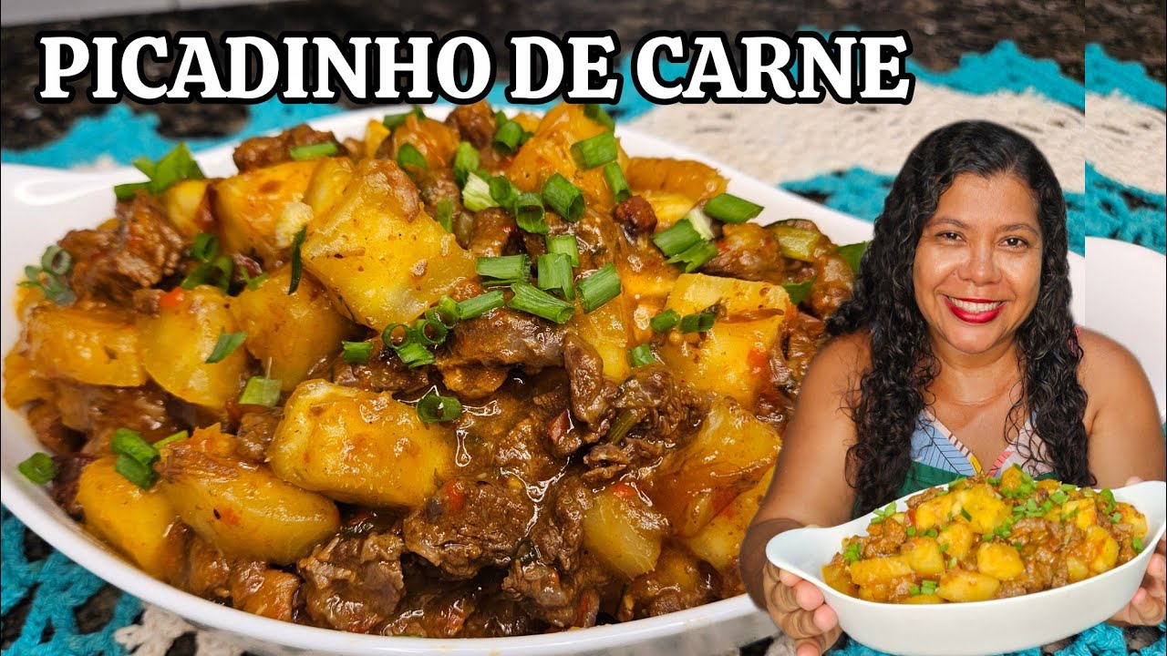 PICADINHO DE CARNE COM AIPIM, uma refeição completa e deliciosa! | Vanuza Santos 