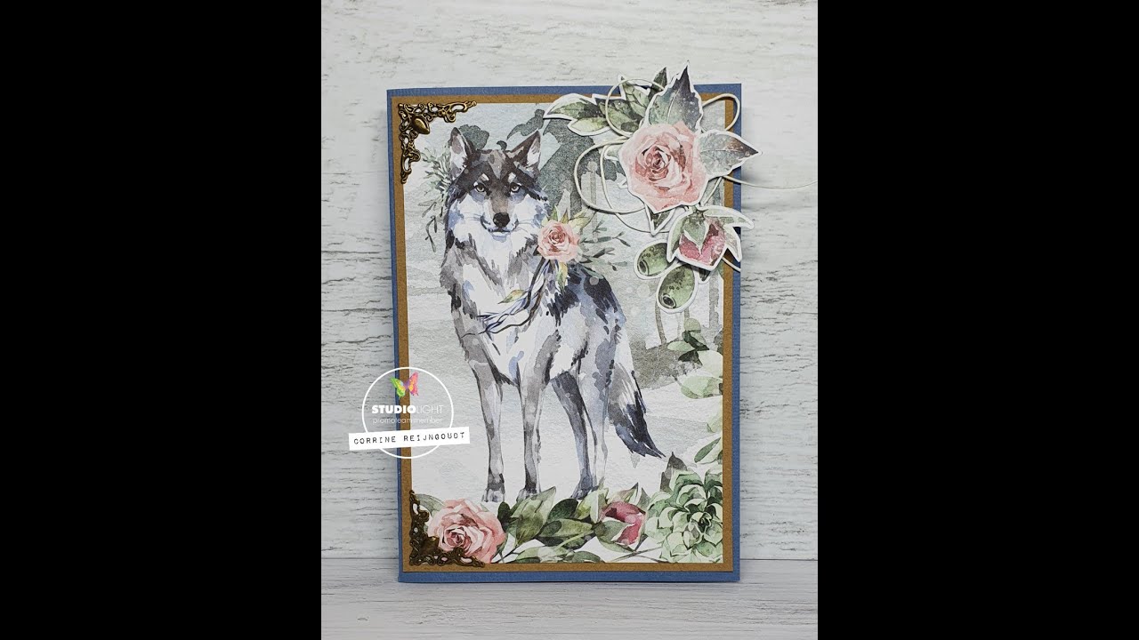 Vouwkaart met verborgen flap en het ultimate scrap collection papier van Studiolight