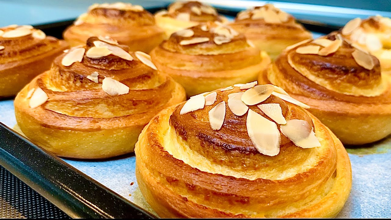#040 ただ、丁寧に巻く！超簡単カスタードクリームロールパンの作り方｜custard roll bread