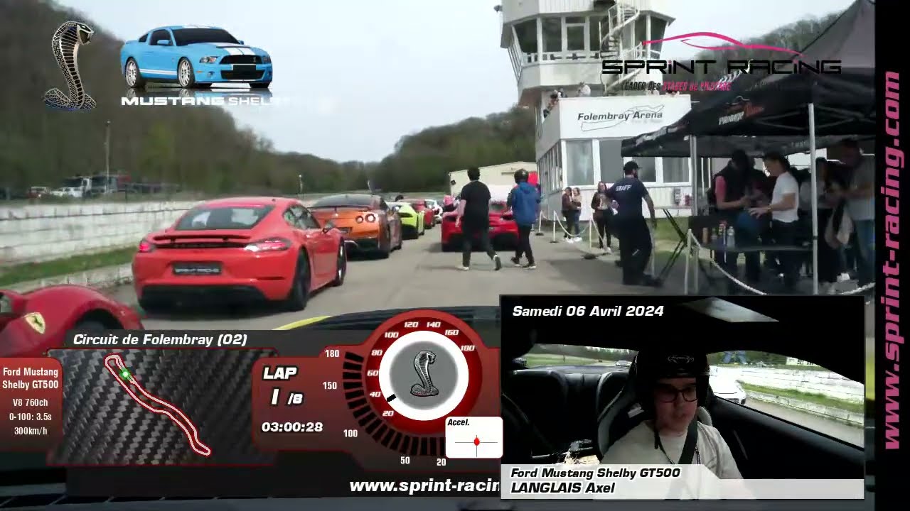 Circuit de Folembray (02) en Mustang GT500 2021 avec SPRINT RACING . 06/04/2024