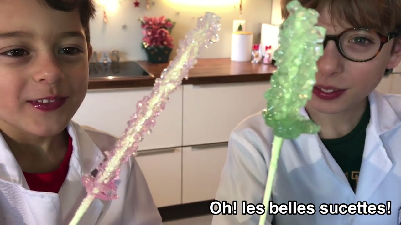 Sucette de cristaux de sucre