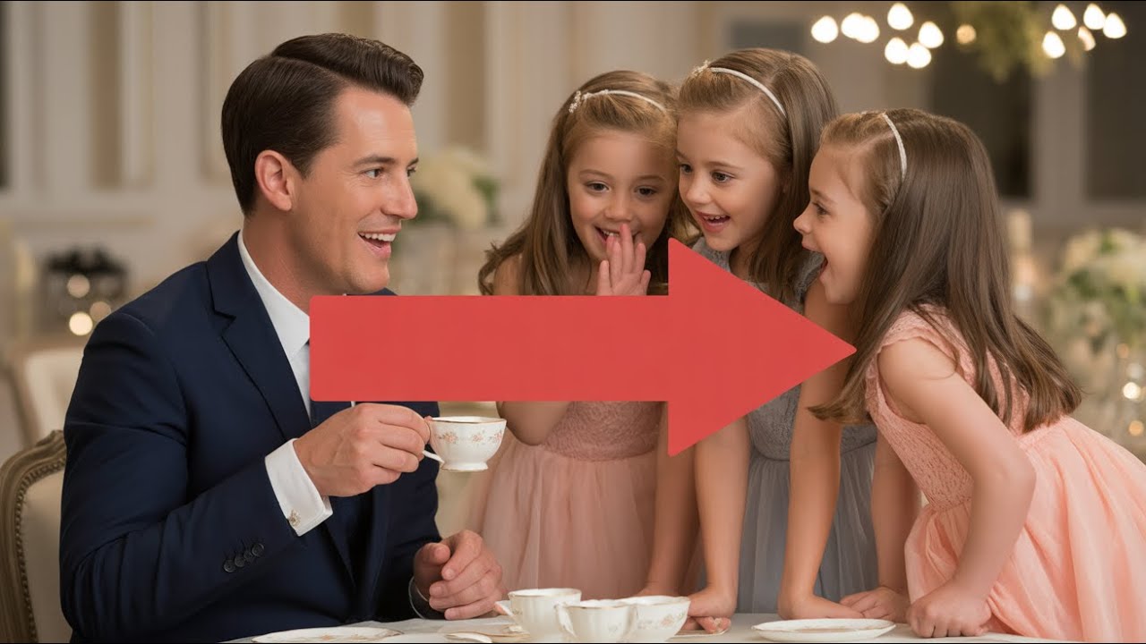 Single Dad's Quiet Tea Time Transformed by Triplet Girls Asking Him to Pretend