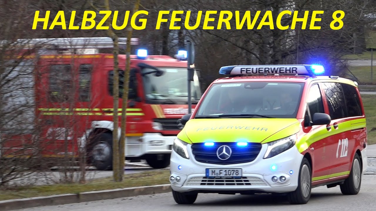 [Gong + Durchsage] Halbzug mit neuem ELW BF München FW 8