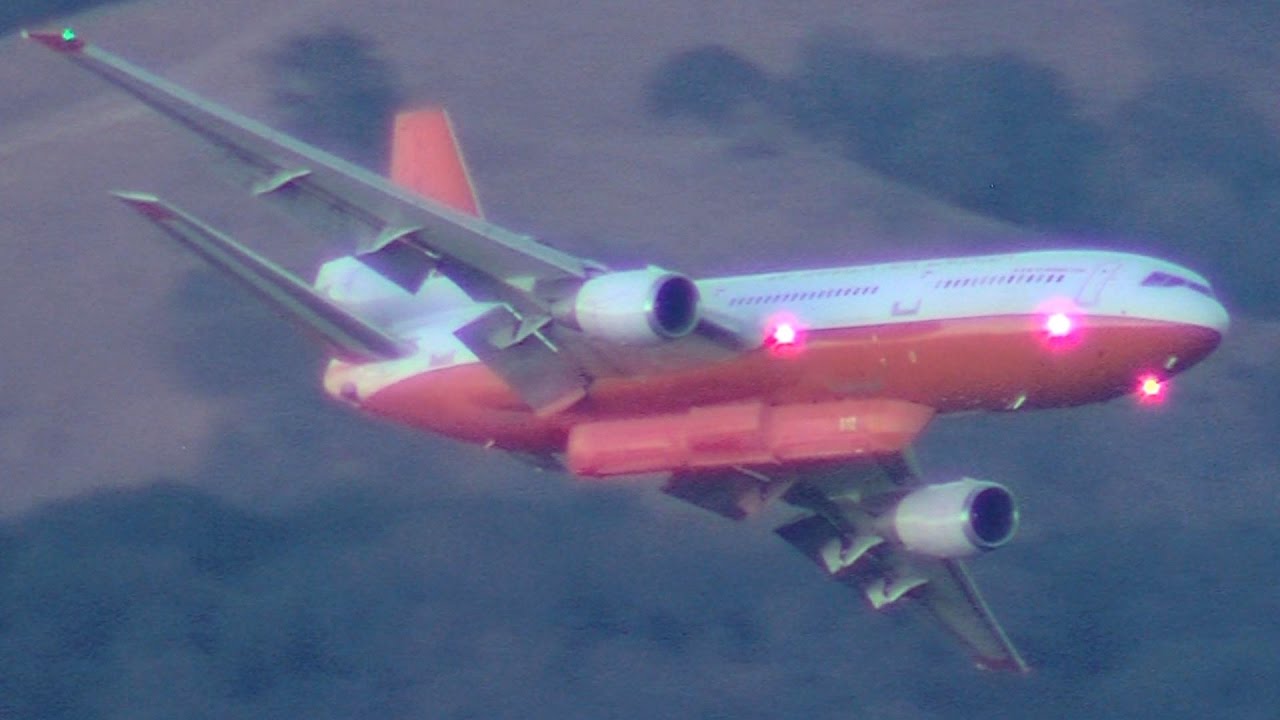 DC-10 Tanker at the Loma Fire Santa Cruz Mountains 9/27/16