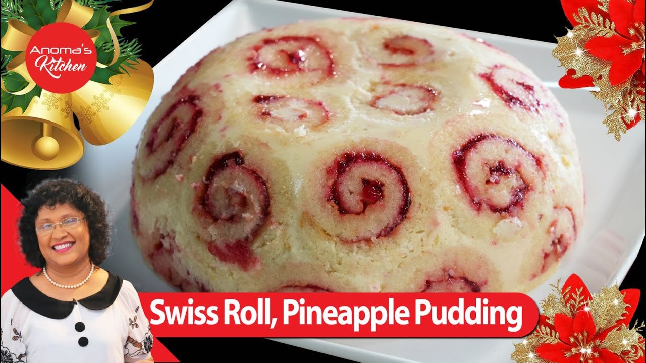 ස්විස් රෝල් අන්නාසි පුඩිම - Episode 1203 - Swiss roll Pineapple Pudding