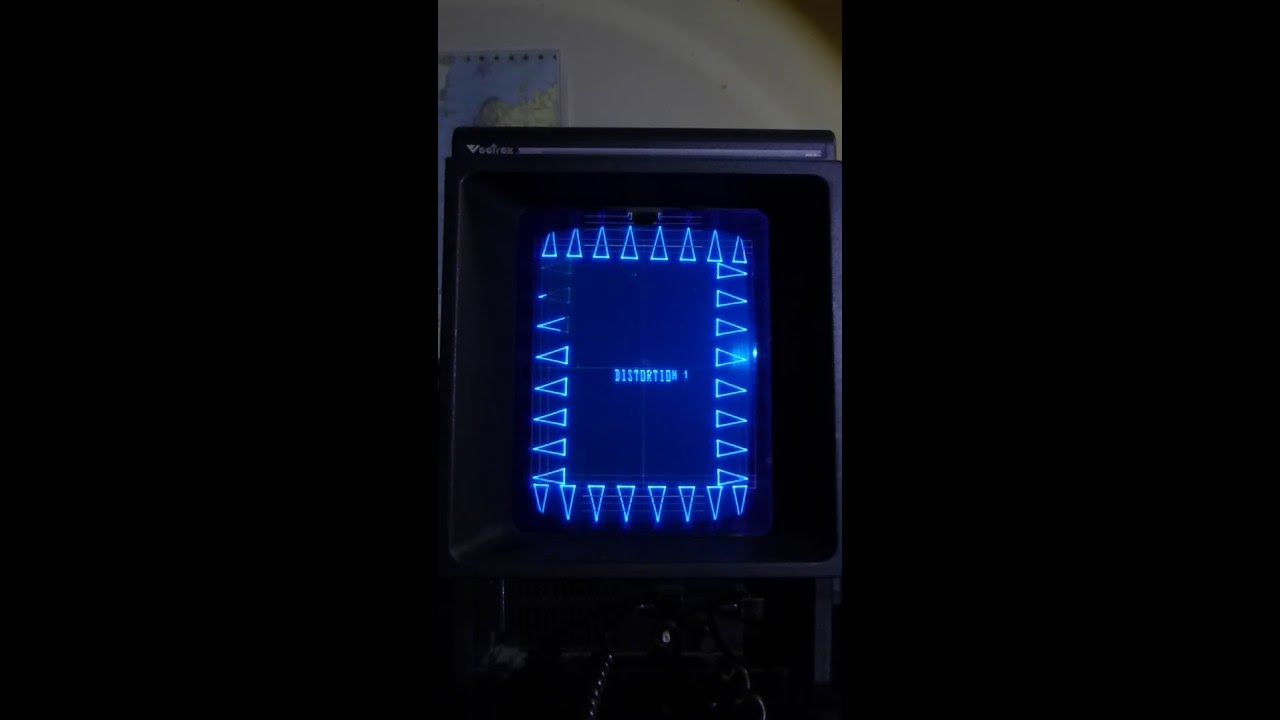 Vectrex Test Cart and Test Cart Overlay test demonstration
