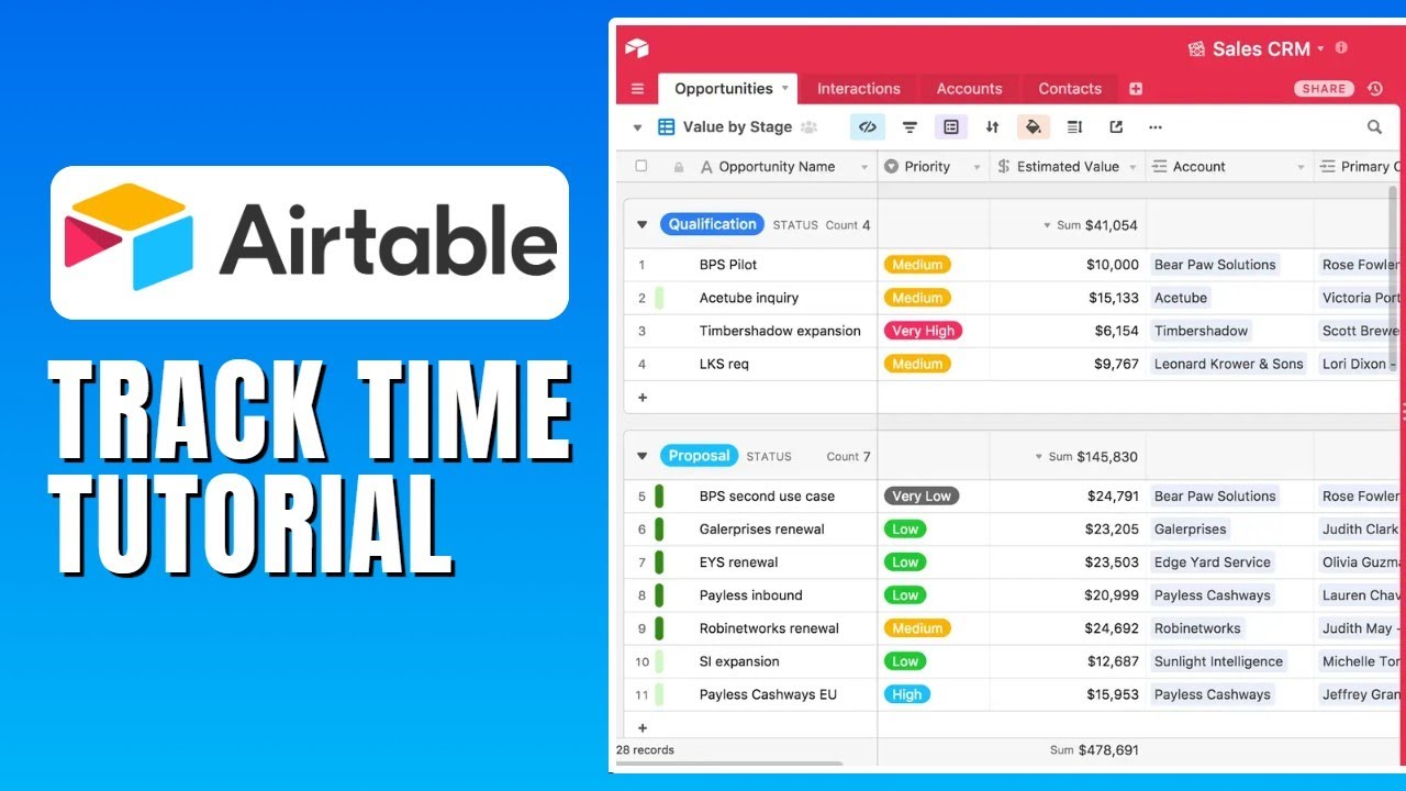 How To Track Time In Airtable - Time Tracking Airtable Tutorial