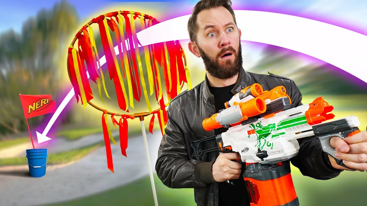 NERF Golf Trick Shot Challenge!