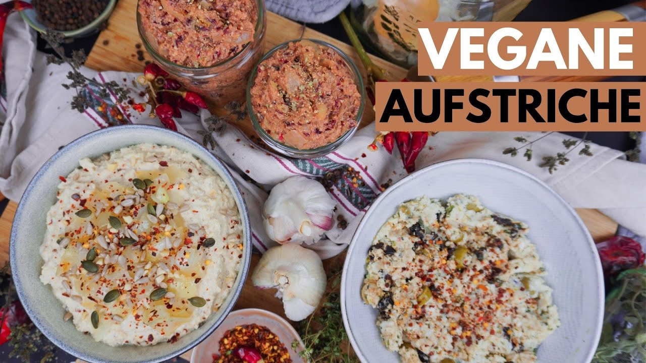 VEGANE BROTAUFSTRICHE » Leberwurst, Fetacreme & Zwiebelaufstrich - Einfache Rezepte│VEGANUAR #19
