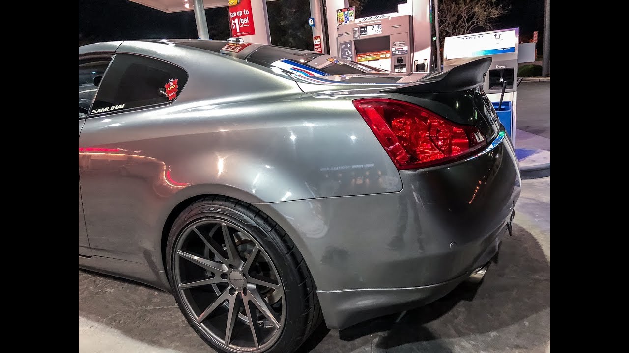 infiniti g37 ducktail trunk spoiler install