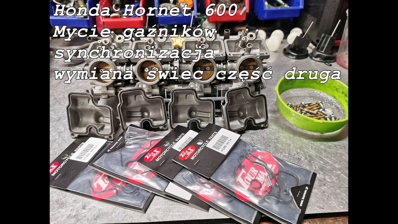 Honda Hornet 600, ultradźwiękowe mycie gaźników, wymiana świec, synchronizacja. Część druga.