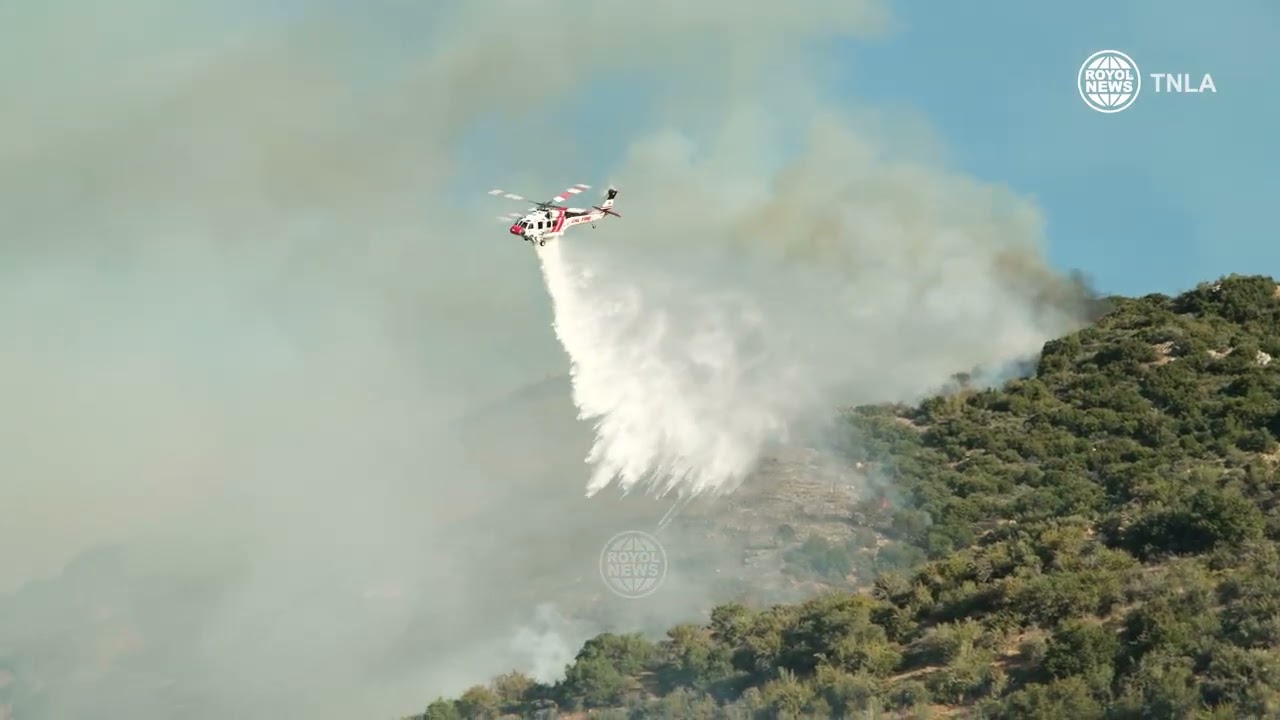 Summit Fire Burns 2,690 Acres In Los Angeles County - LACOFD Air Ops