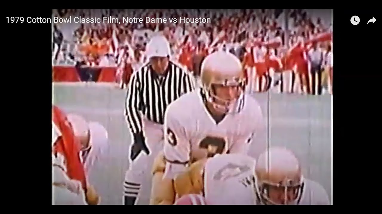 1979 Cotton Bowl Classic Film, Notre Dame vs Houston
