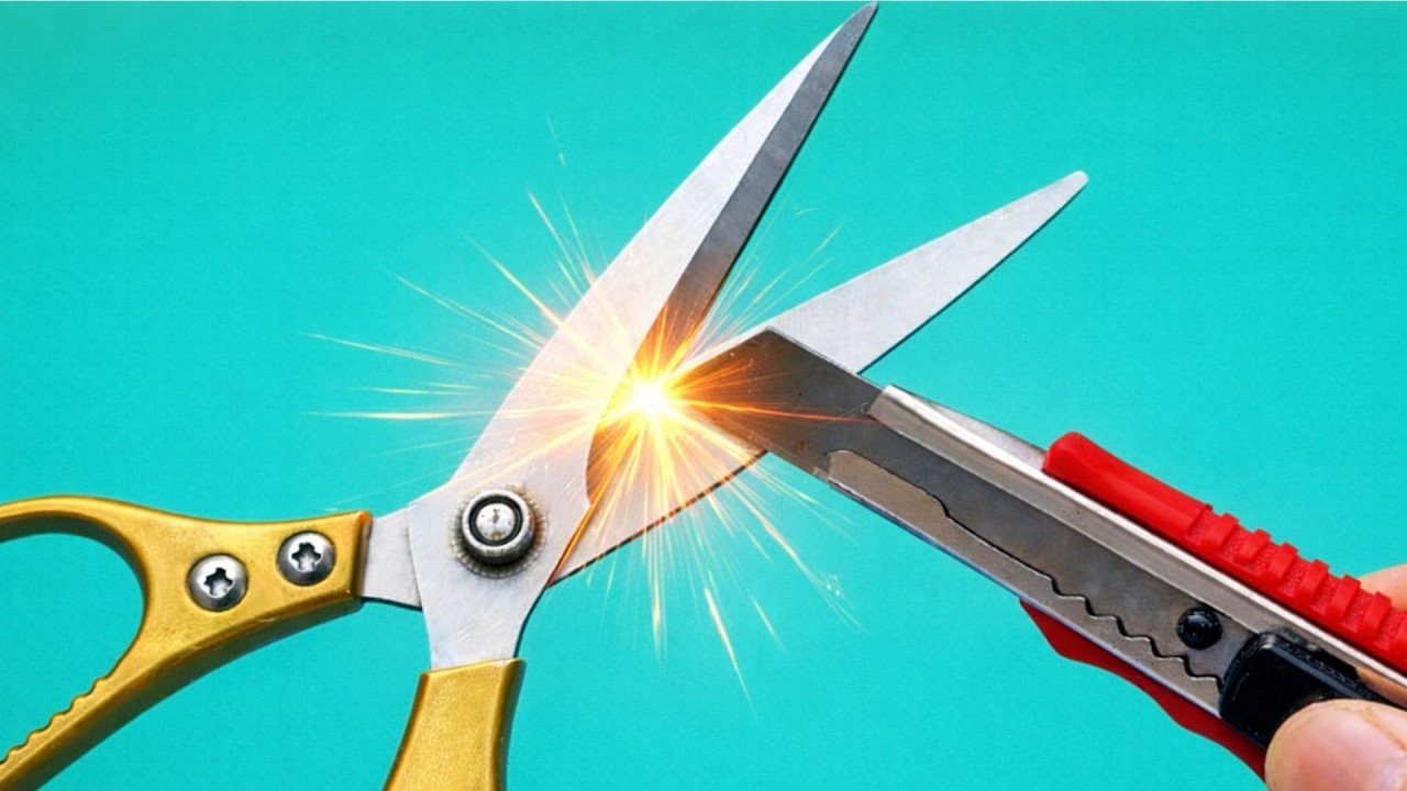 Millions of people don't know how to sharpen scissors to make them as sharp as a razor.