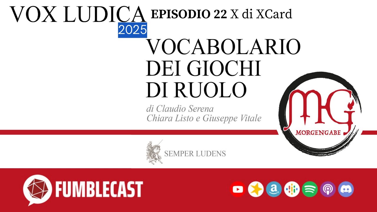 VOX LUDICA Vocabolario dei GdR - X come XCard @FumbleGDR