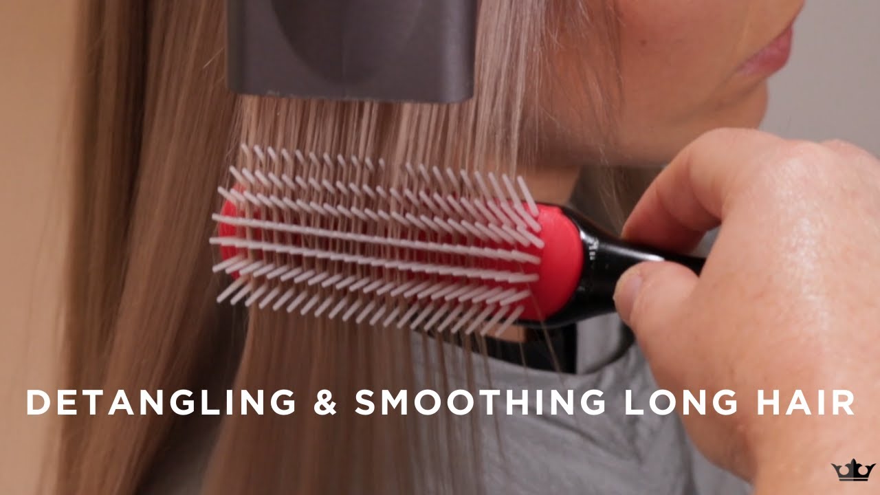 Detangling and Smoothing Long Hair by Allilon in Partnership with Denman