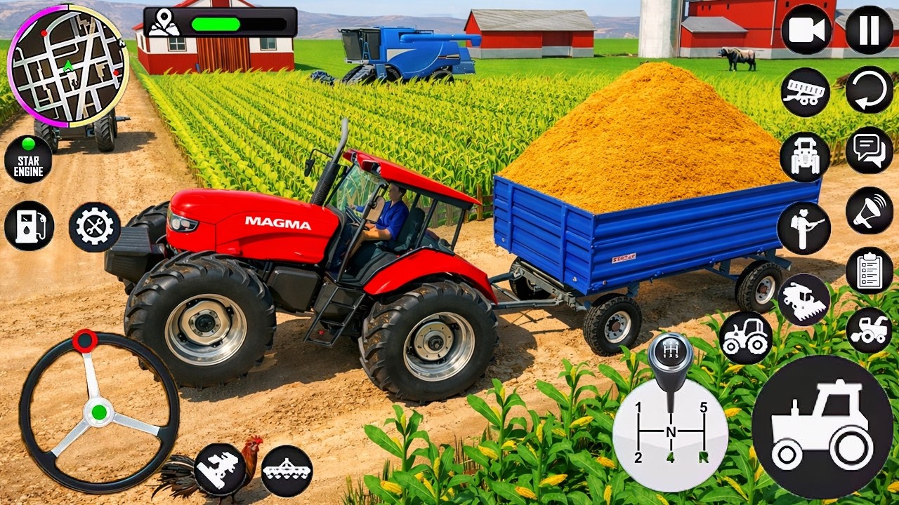 Modern Tractor Farming Driving Simulator 3D - New Tractor Games - Android Gameplay