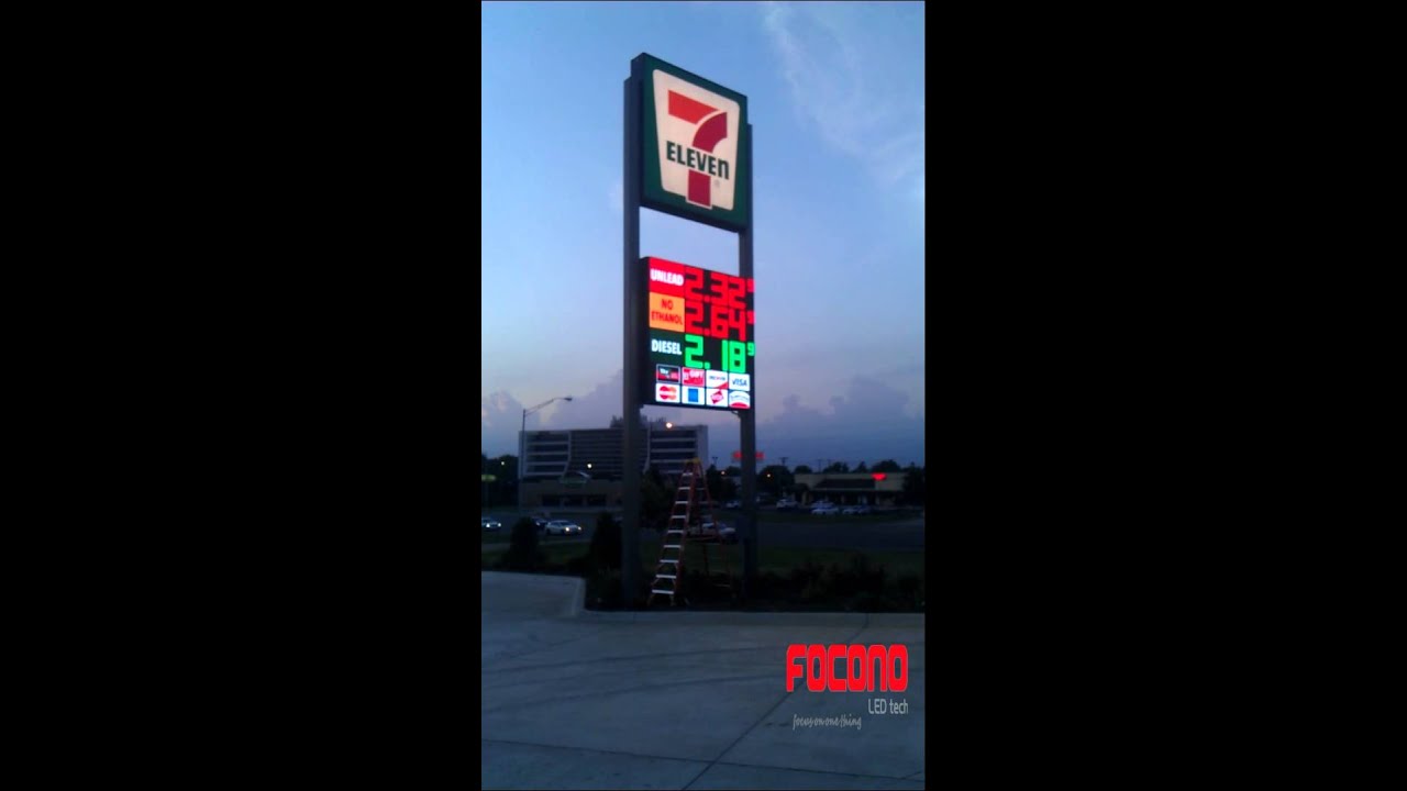 FOCONO P10 FRONT ACCESS LED DISPLAY FOR 7 ELEVEN CHAIN STORE IN USA