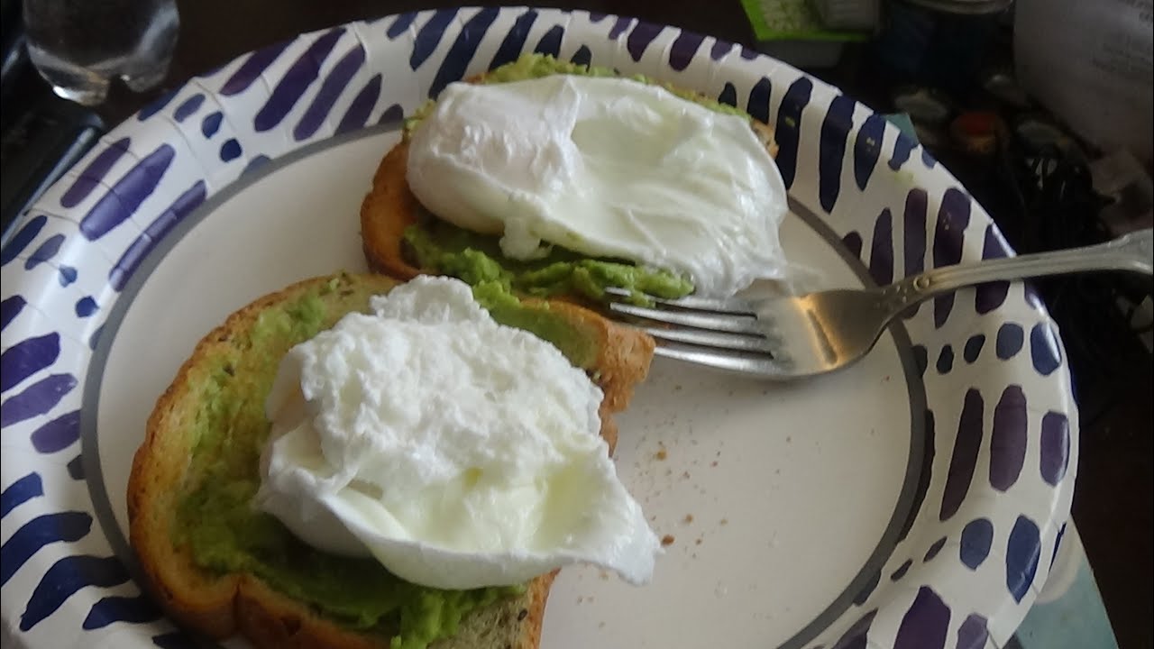 ASMR Eating Avcado Toast With Poached Egg