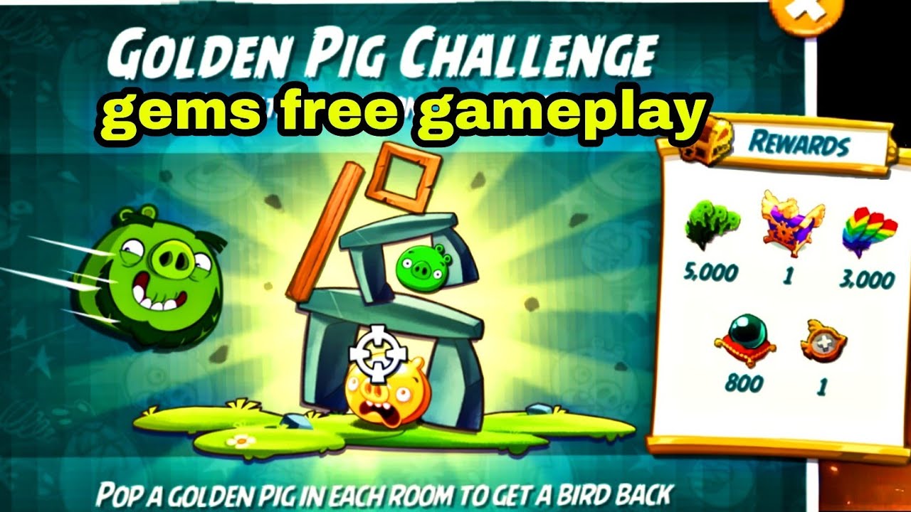 Angry birds 2 the golden pig challenge 2 mar 2025 with leo gems free#ab2 golden pig challenge today